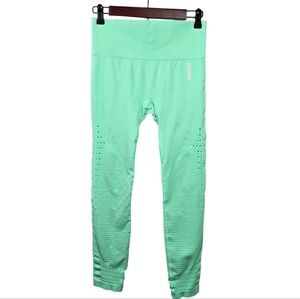 GYMSHARK Energy Seamless Leggings Full Length Neon Mint Green‎ Womens Sz M